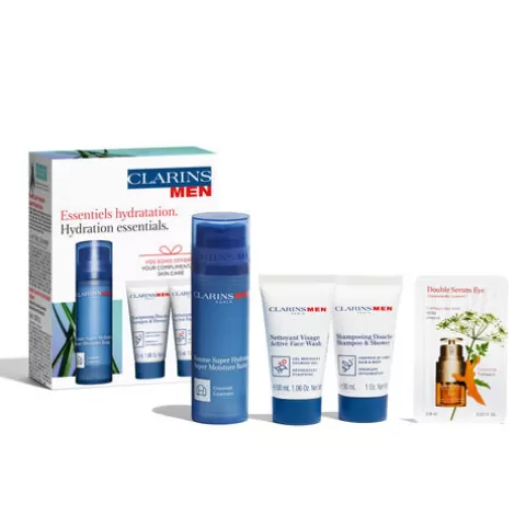Clarins Hydrateren | men Hydration Essentials.