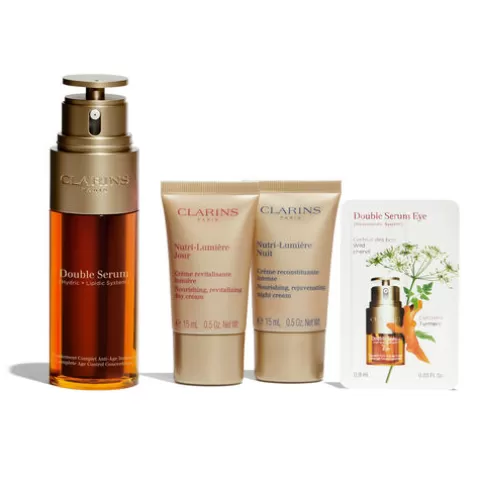 Clarins Double Serum Collectie | Double Serum & Nutri-Lumiere. Anti-Ageing Routine.