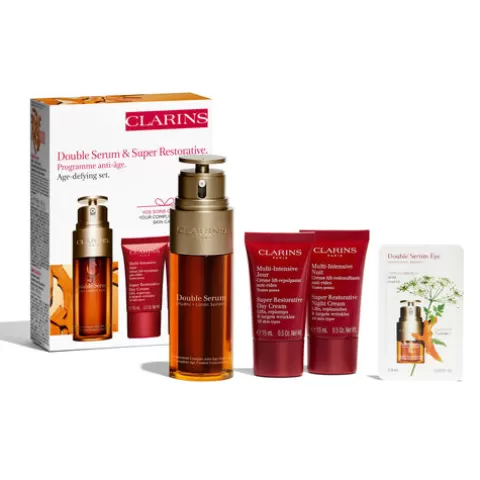 Clarins Double Serum Collectie | Double Serum & Super Restorative. Anti-Ageing Routine.