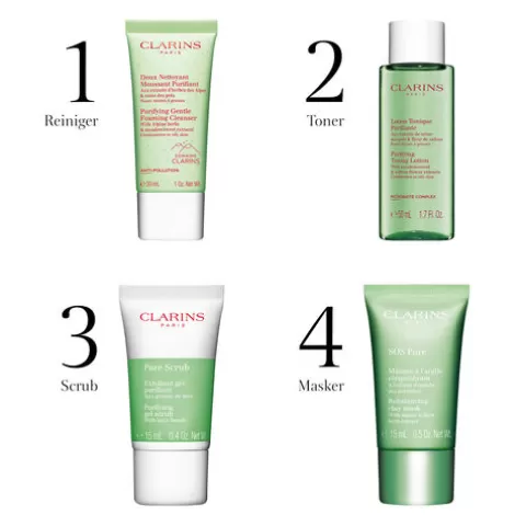 Clarins Reiniging & Lotions | Ontdekkingsset Zuiverende Reinigingsroutine